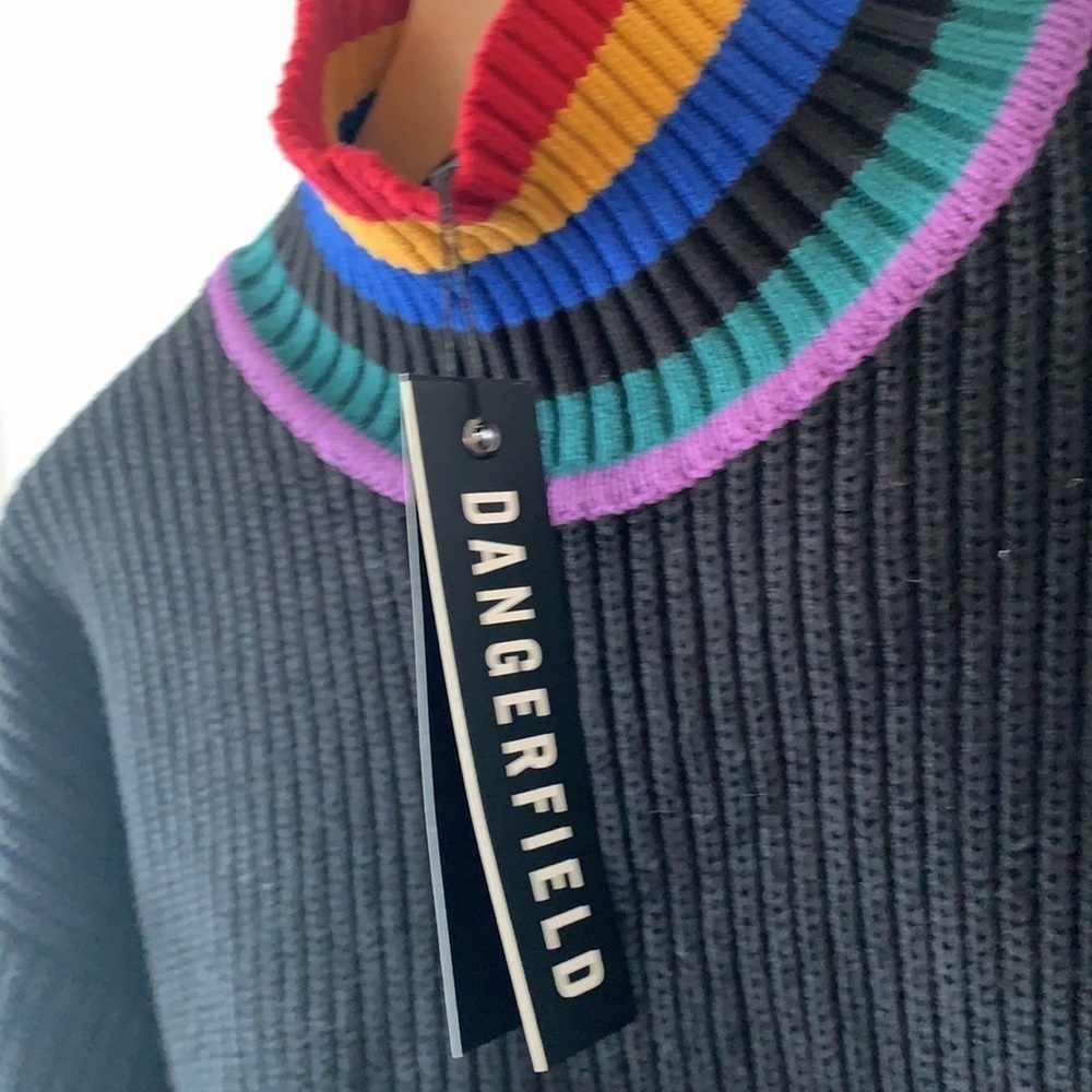 Dangerfield Rib Knit Black Turtleneck Sweater 6 — image 6 of 7